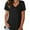 Black, variant on Women's T Shirts V Neck Casual Short Sleeve Summer Basic Tops Tees