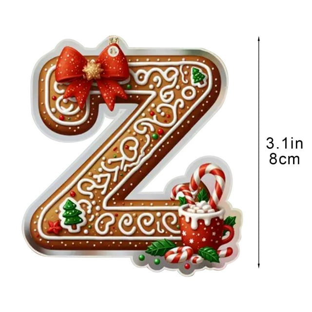 SDNall Christmas Tree Decorations, 26 Letters Christmas Tree Decoration Pendant Christmas Tree Ornaments Personalized Diy Christmas Ornaments Christmas Decoration Xmas Tree Hanging Decor Feature