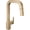 Champagne Bronze, variant on Delta Junction Brushed Gold Kitchen Faucet with Pull Down Sprayer, Modern Brushed Gold Single Hole Kitchen Sink Faucet, Single Handle, Champagne Bronze