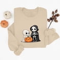 thumbnail image 5 of Hurxie Women's Halloween Sweatshirts Skull Shirts Fall Sweater Skleton Crewneck Outfits,Casual Long Sleeve Clothing,Graphic Hoodie Party Sweatshirt, 5 of 5