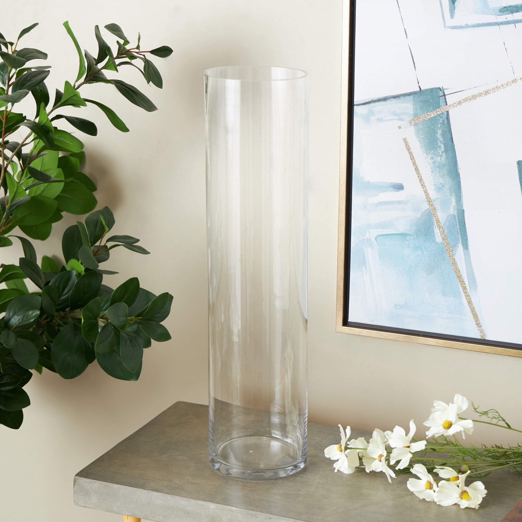 DecMode 19" Tall Glass Vase