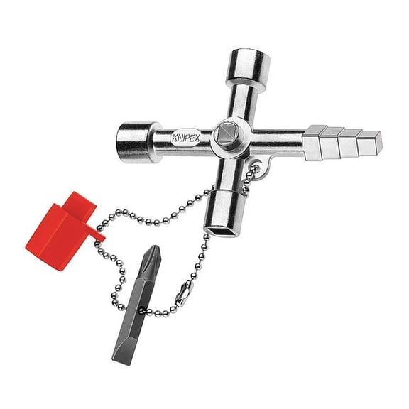 Knipex Control Cabinet Key,Multi-Bit,6-19/64 In 00 11 04