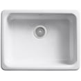 thumbnail image 2 of Kohler Iron/Tones Single Bowl Kitchen Sink, 24-1/4 In. X 18-3/4 In., White, 2 of 3