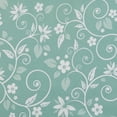 thumbnail image 3 of Collections Etc Floral Scrolling Vine Pattern Rod Pocket Top Window Drapes, 3 of 3