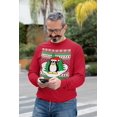 thumbnail image 3 of Old Glory Mens Penguin on Ice Ugly Christmas Sweater Long Sleeve T Shirt, 3 of 6