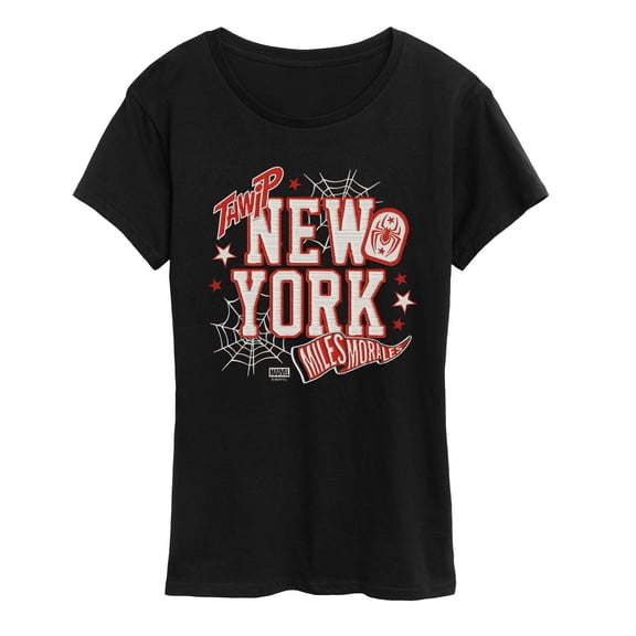 Spider-Man - NYC Miles Faux Patches - Women's Short Sleeve Graphic T-Shirt