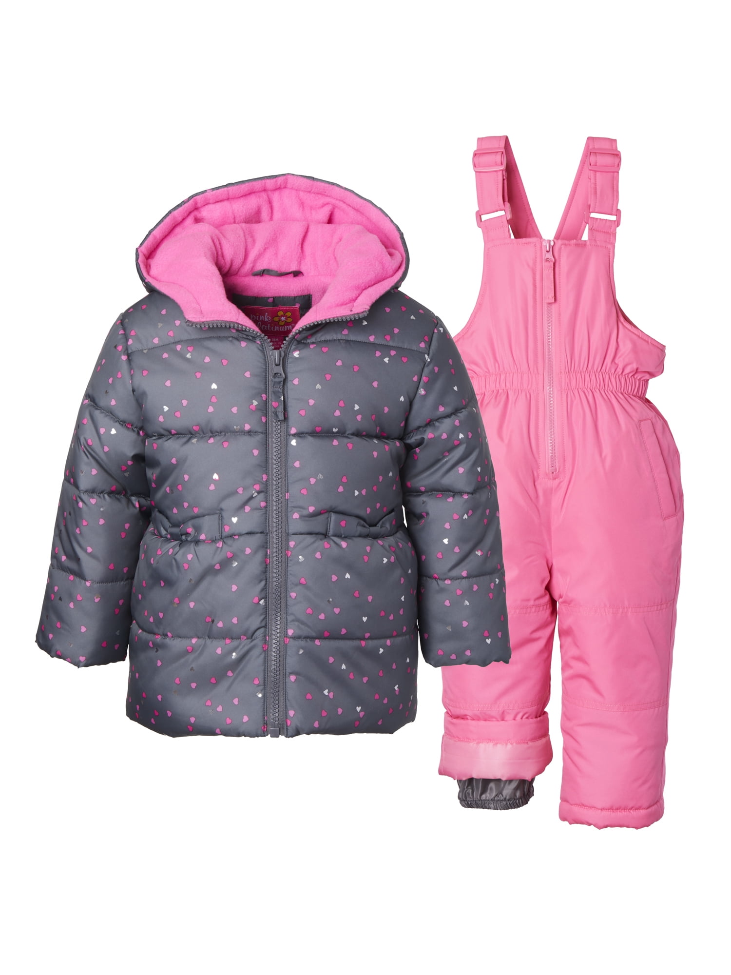 Pink Platinum - Pink Platinum Baby Toddler Girl Heart Winter Jacket ...