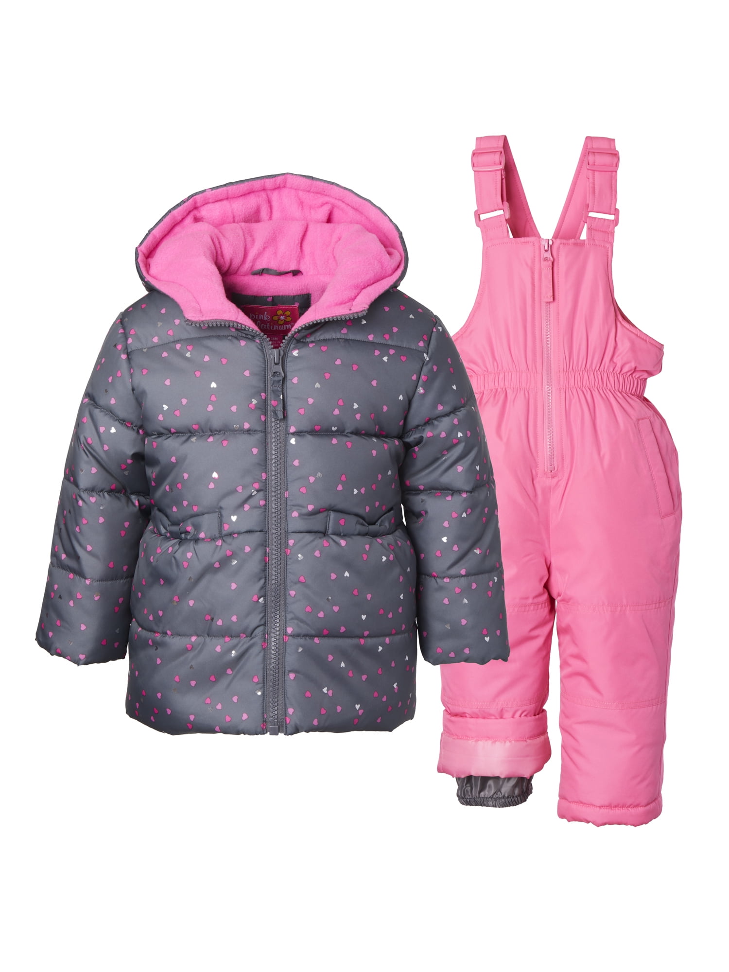 Pink Platinum Pink Platinum Baby Toddler Girl Heart Winter Jacket