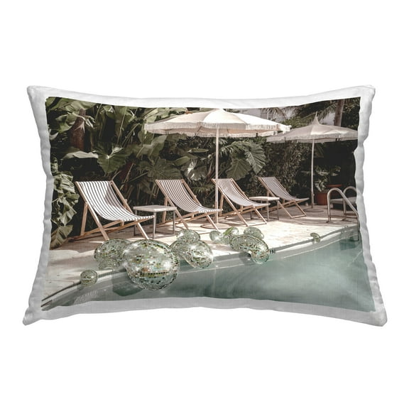 Stupell Industries Glam Disco Poolside Decorative Printed Throw Pillow Design by Ziwei Li