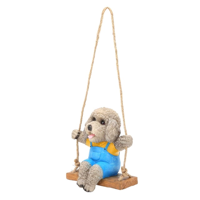 Artesanías de resina colgantes, columpio colgante de animales, decoración de paisaje de peluche, esculturas de jardín, materiales ecológicos Jadeshay A