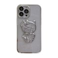 thumbnail image 1 of Bling Glitter Flow Sand Kitty Cat Funda Para iphone 14 13 12 Pro MAX 14 7 8 Plus XR X XS Luxury 6D Plating Casing Silicona Suave Brillante Lente Proteger Cubierta, 1 of 4