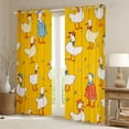 thumbnail image 3 of Feelyou Funny Rustic Duck Black Out Curtains for Kid, Kawaii Cartoon Goose Curtains Pack of 2 (42x63 Each), Cute Farm Animal Bedroom Curtains, Blackout Curtains Room Decor, 3 of 7