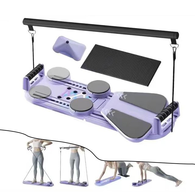 Pilates Board, entrenamiento en casa, conjunto de formación de pilates, kit de tablero de fitness plegable abdominal para entrenamiento casero de