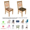 thumbnail image 5 of Black Sunflower Seat Covers for Dining Room Chairs Set Of 4,Stretch Printed Washable Chair Seat Cover with Elastic Ties and Button,Removable Waterproof Couch Cushion Covers, 5 of 6