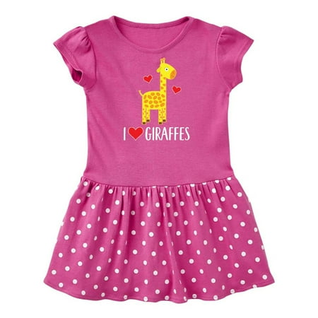 

Inktastic I Love Giraffes Zoo Animal Gift Baby Girl Dress