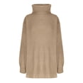 thumbnail image 4 of Gspmoly Robe pour Femmes, Robe en Tricot Ample à Col à Revers Uni à Manches Longues Grande Taille en Laine pour Aînées, Robes de Soirée pour Femmes jusqu'à 60 % de Rabais, 4 of 8