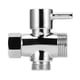 thumbnail image 4 of Accesorio para grifo de baño para cabezales fijos y de mano, válvula desviadora de ducha de 3 vías con divisor de agua de 3/4", 4 of 8