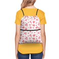 thumbnail image 4 of Fuzoiu Hearts Print Drawstring Backpack Water Resistant String Bag Sports Sackpack Gym Sack for Men Women, 4 of 6