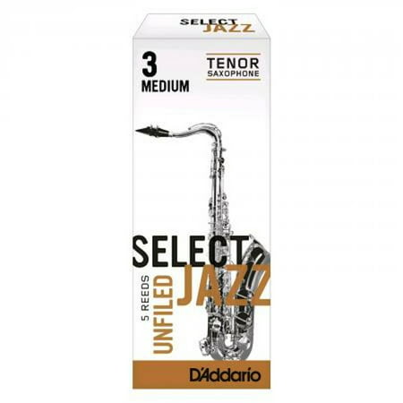 Rico Select Jazz Unfiled Bb Tenor Sax Reeds, 5ct, 3H