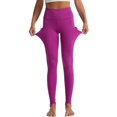 thumbnail image 2 of Women's High Waisted Yoga Pants with Pockets Tummy Control Workout Leggings, 2 of 6