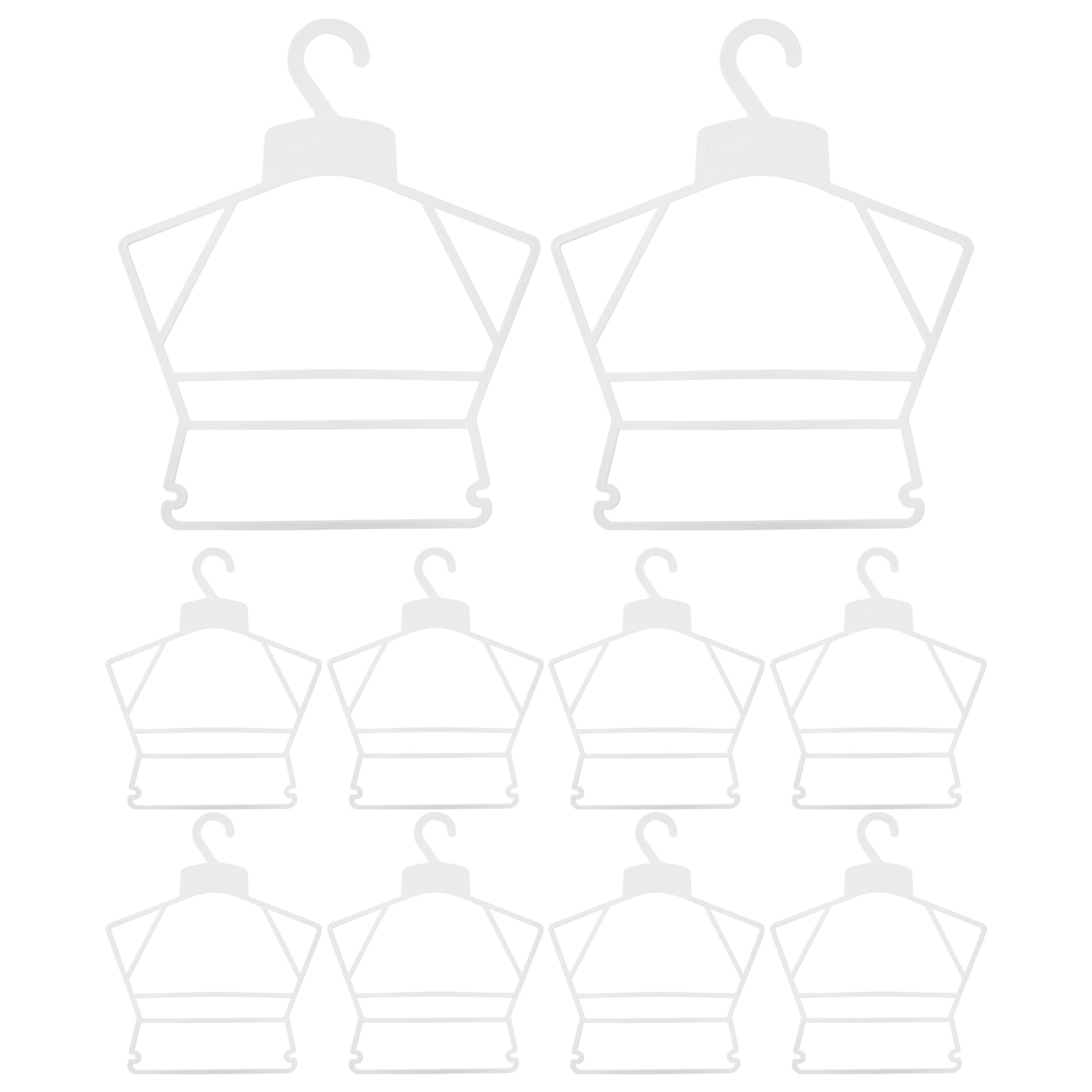 Raindrops 10Pcs Plastic Baby Clothes Hangers White Non Slip for Kids 15.0x12.3x0.1in