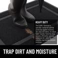 thumbnail image 6 of Buganda Front Door Mat, Heavy Duty Rubber Door Mat Outside, Low Profile Dirt Trapper Welcome Mat, Waterproof Easy to Clean Doormat, Black, 29.5"x17", 6 of 8