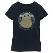 Girl's Star Wars: The Mandalorian The Child Cutest Bounty in the Galaxy Graphic Tee Navy Blue Small