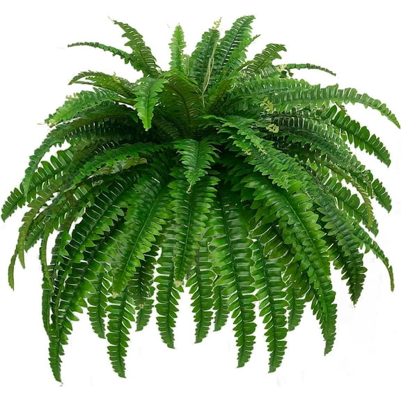 Large Fake Boston Ferns, 88 Branches Artificial Ferns, Faux Fern Plants for Home, Office, Garden Indoor Outdoor Decoration(48 inch,1pack)
