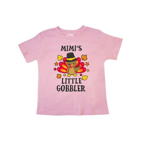 

Inktastic Mimis Little Gobbler with Turkey and Leaves Gift Toddler Boy or Toddler Girl T-Shirt
