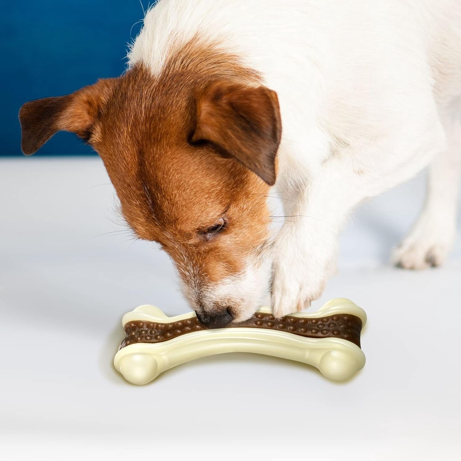 General Dog Toys for Aggressive Chewers Indestructible Nylon Dog Bones Beef Flavor Teething Chew Toys Bones for Large Puppies(XL)
