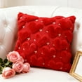 thumbnail image 6 of DefiDgd 18x18inch Valentines Day Heart Painted Throw Pillow Case,Soft Red Love Hearts Valentine's Day Farmhouse Holiday Home Decoration for Couch Bed(E), 6 of 9