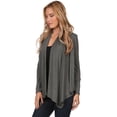 thumbnail image 3 of Women's Casual Long Sleeve Drape Front Open Jacket Cardigan, 3 of 7