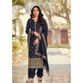 thumbnail image 2 of Indian Pakistani Designer Stitched Salwar Kameez Plazo Pant with Dupatta Suits ( Blue, XL - 44 ), 2 of 5