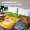 thumbnail image 5 of Dawhud Direct | Super Soft Fullqueen Size Plush Fleece Blanket 75" X 90" Cats, 5 of 6