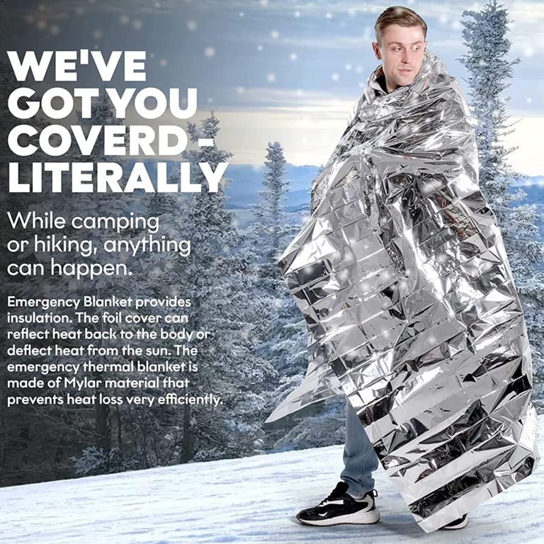 ISOP Rescue Blanket Gold u0026 Silver | 11 Units Large Size 82 x 63 in |  Emergency Thermal Blankets Survival Reflective Thermal First Aid | Warmth  Retaining Blanket - Walmart.com