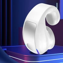 LACKUST Gas Conduction Earphones,Clearance Noise Cancelling Bluetooth Headphones for Kids,Wireless Ear-Clip,Open Ear,Sports Earrings,White