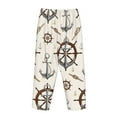 thumbnail image 5 of Naloa Anchor with Rope Print Women’s Ultra-Soft Comfy Pajama Lounge Pants with Pockets & Drawstring, 5 of 8