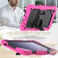 thumbnail image 3 of XYX For Samsung Galaxy Tab A9 Case 8.7 inch, 3in1 Heavy Duty Shockproof Tablet Case with Stand, Shoulder Strap (2023, SM-X110/X115/X117), Rose, 3 of 7