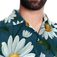 thumbnail image 5 of Daisy Men's Casual Printed Button Down Short Sleeve Spread Collar Beach Shirts for Summer, Unisex, 5 of 6