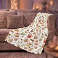 thumbnail image 6 of Holiday Cottage Winter Pattern, Warm Flannel Blanket for Living Room and Family Room, Art Lovers Christmas Gift, Festive Home Decor, 6 of 9