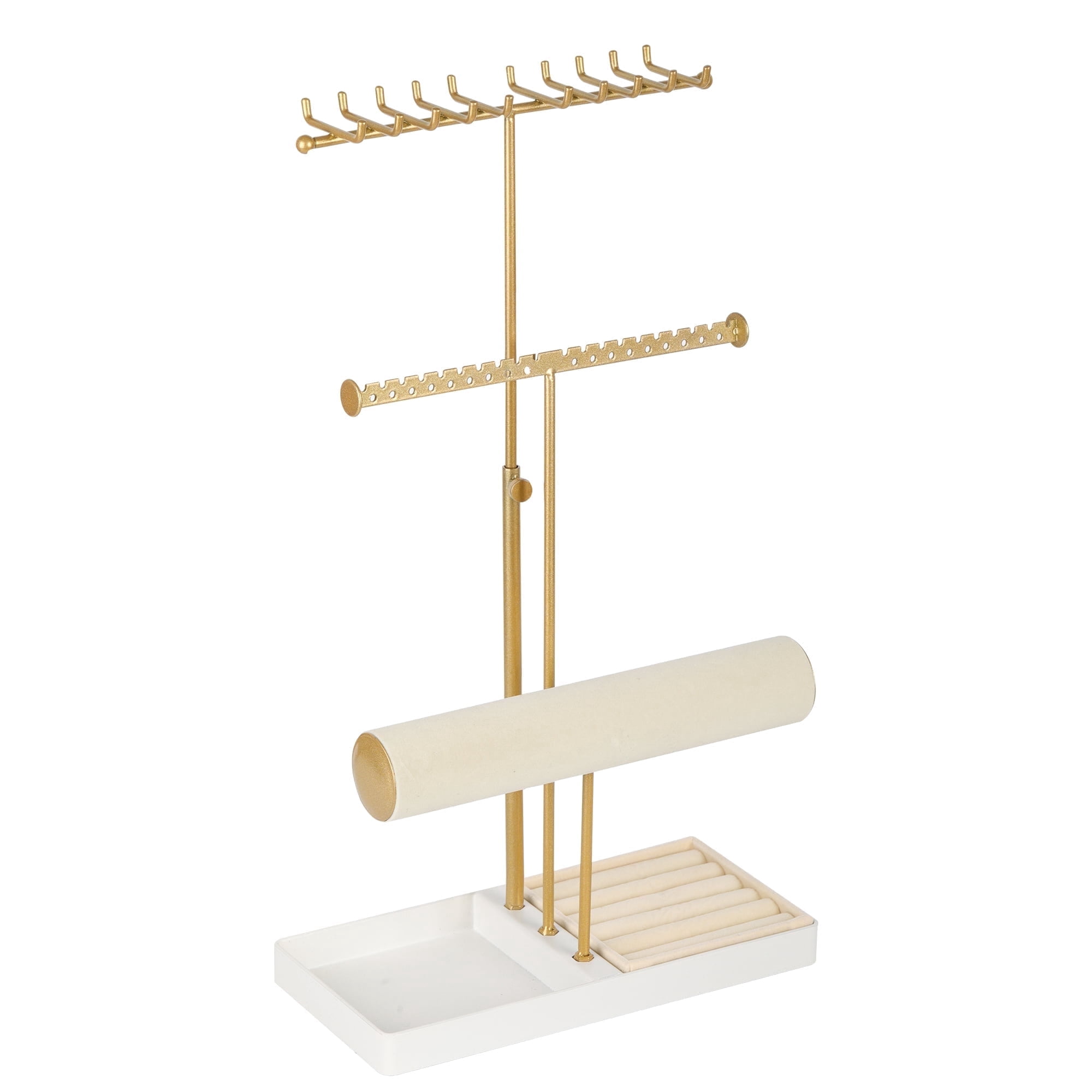 Jessac Adjustable Jewelry Holder Organizer Stand Necklace Earring Bracelet Display Tree for Girls