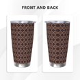 thumbnail image 3 of KLL Brown Gold Grid Print 40oz Stainless Steel Insulated Car Cup with Spillproof Lid - Keep Your Drink Hot or Cold on the Go-Without Straw, 3 of 8