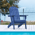 thumbnail image 3 of Yaheetech Wood Garden Folding Adirondack Chair,Blue, 3 of 9