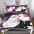 thumbnail image 1 of Demon Slayer Bedding Set Demon Slayer Pieces Duvet Cover D Pattern With Zipper Closure Hypoallergenic Microfiber With Pillowcases For Adults 135*200 C, 1 of 5