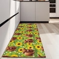 thumbnail image 4 of Highland Cow Sunflower Field Pattern Kitchen Rug Mat,Kitchen Runner Rugs Non Skid Washable,Decorative Kitchen Floor Mats for Kitchen,Sink,Laundry,17"X47", 4 of 5