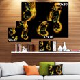 thumbnail image 3 of Yellow Fractal Butterflies on Black - Floral Canvas Art Print, 3 of 4