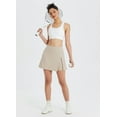 thumbnail image 5 of BALEAF Women's 15" Tennis Golf Skirt High Waisted Athletic Sports Casual Active Skorts with Shorts 3 Pockets Khaki XS, 5 of 6