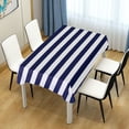 thumbnail image 7 of GZHJMY Navy Blue Stripes Rectangle Tablecloth, Waterproof Stain Wrinkle Resistant Washable Polyester Table Cover for Picnic Dinner Holiday Kitchen Party Decor, 54 x 72 in Home Decor, 7 of 7