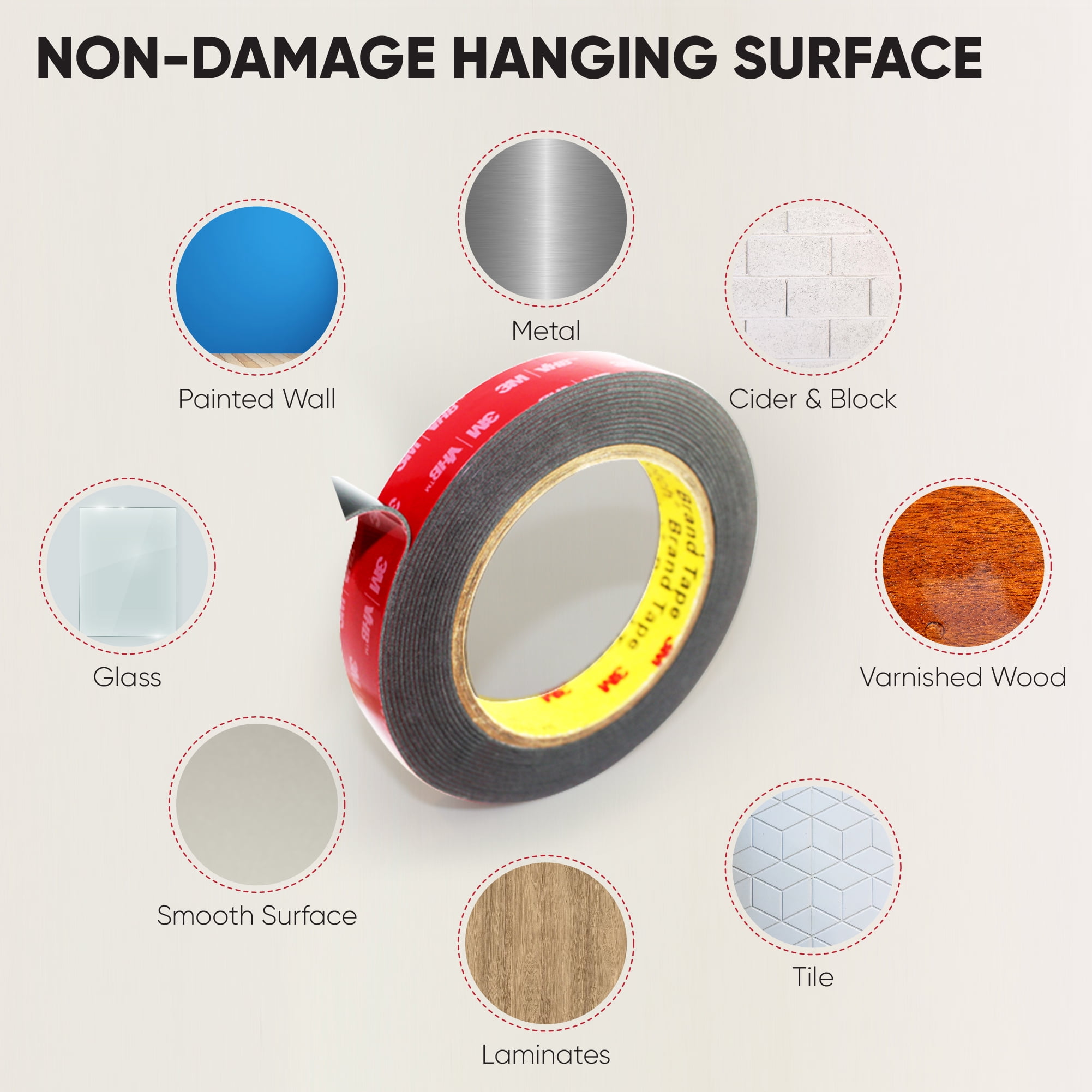 3M 5952 VHB Double Sided Tape 1in x 9ft