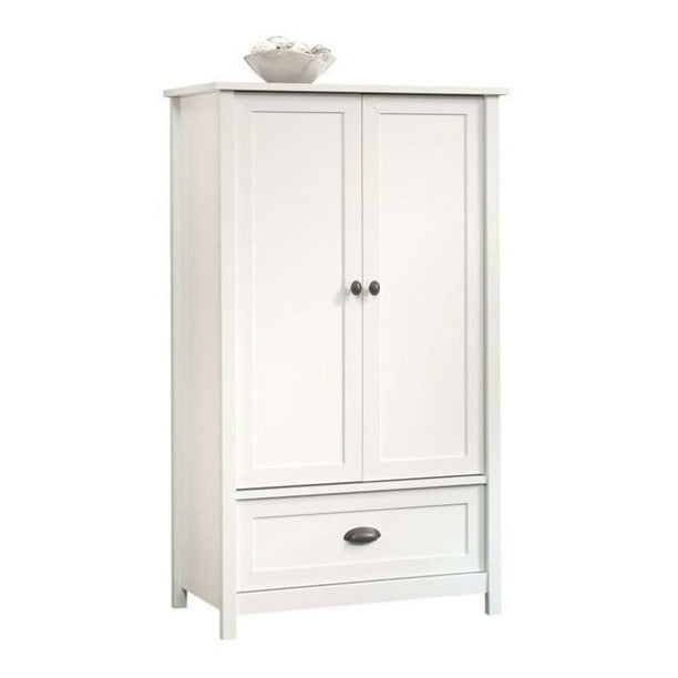 Sauder County Line Armoire Soft White Finition